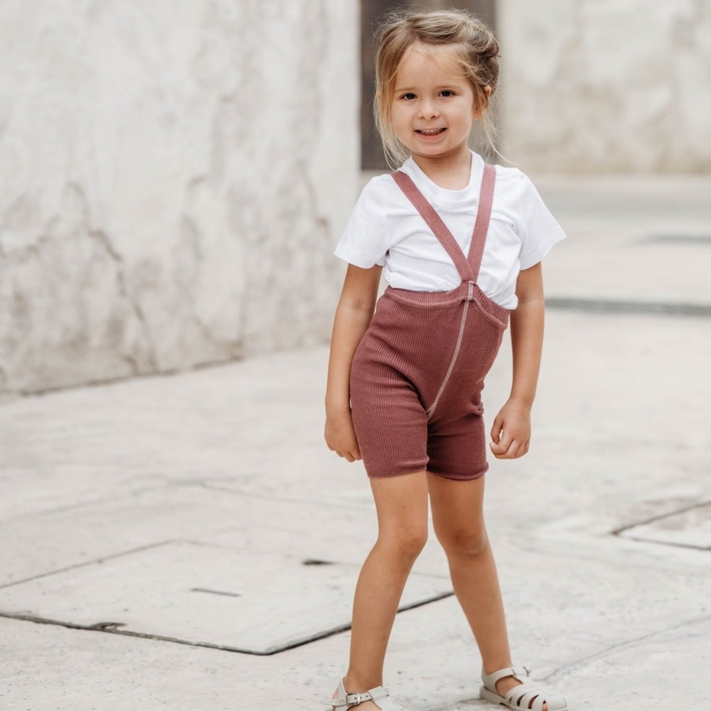 Silly Silas Shorty Tights with Braces - Acai Smoothie 2/3Y